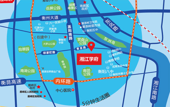 衡阳博雅学校旁，湘江学府楼盘配套一览！