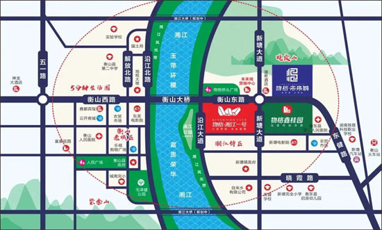 网友想知道物格湘江一号周边情况，这就带您看